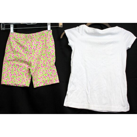 Vtg Fast Friends 2pc Tshirt Bike Shorts Watermelon Melon Splash Floral Summer - Picture 3 of 5